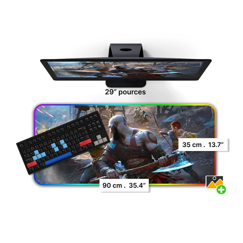 Tapis de Souris Personnalisable RGB<br> 90x35 cm
