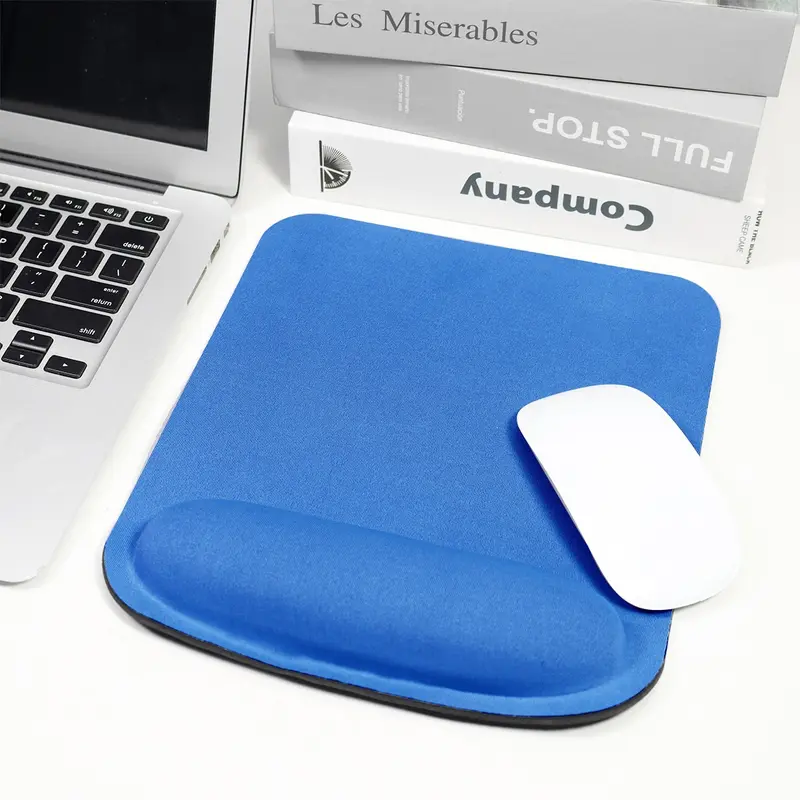 Tapis de souris repose-poignet rectangulaire – bleu