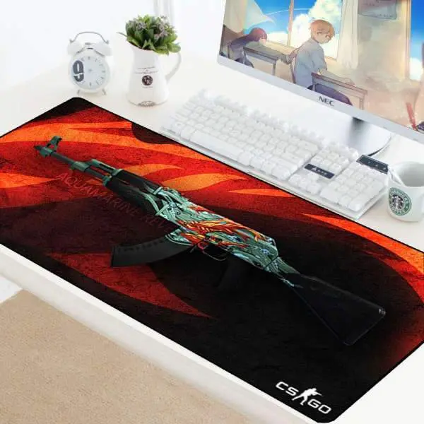 Tapis de souris XXL<br> Arme CSGO AK 47 Aigue Marine
