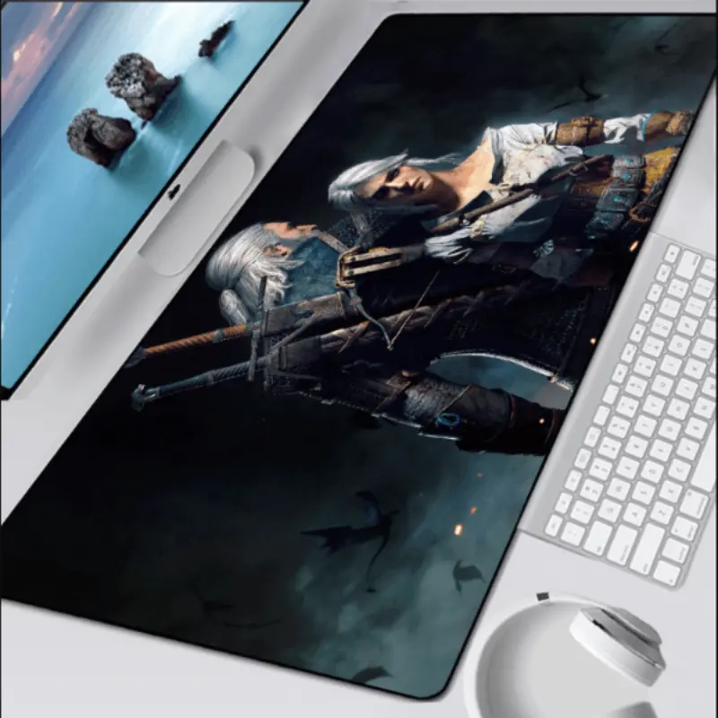 Tapis de souris XXL<br> The Witcher Geralt et Ciri