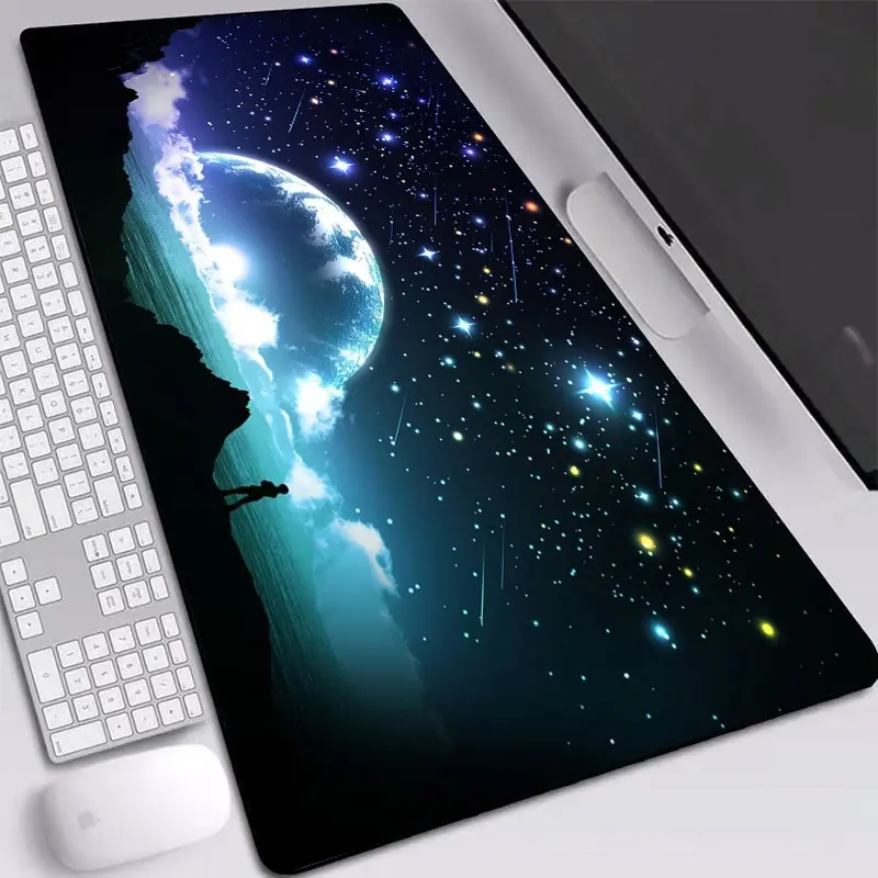 Tapis de souris XXL Gamer Planète – horizon turquoise