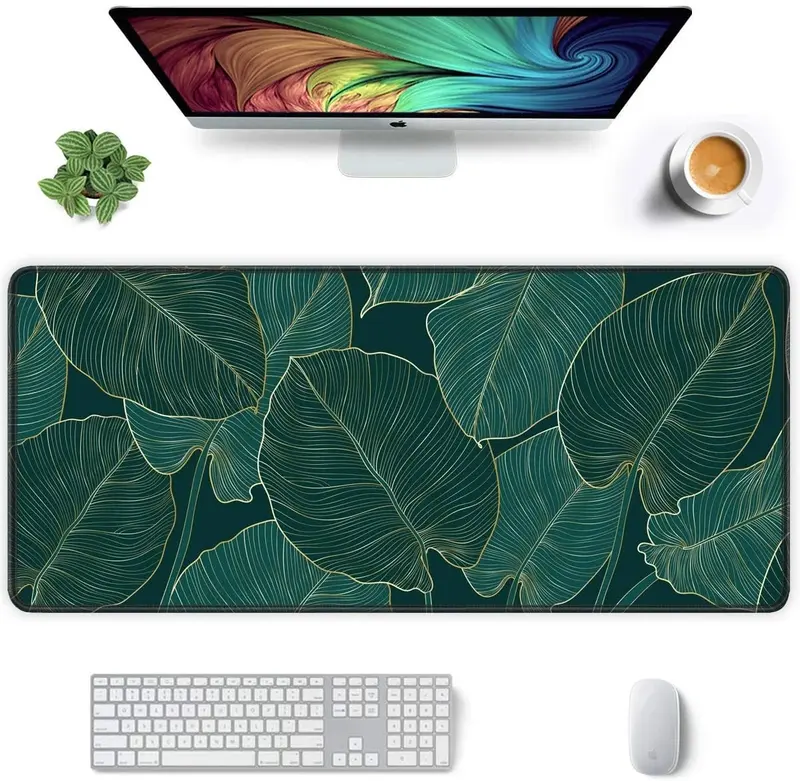 Tapis de souris XXL Tropical – feuillage vert