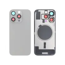 Vitre Arrière Titane Naturel iPhone 16 Pro - Sans Logo