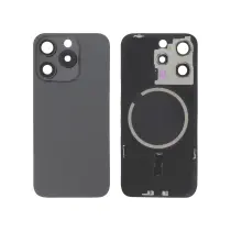 Vitre Arrière Titane Noir iPhone 15 Pro - Sans Logo